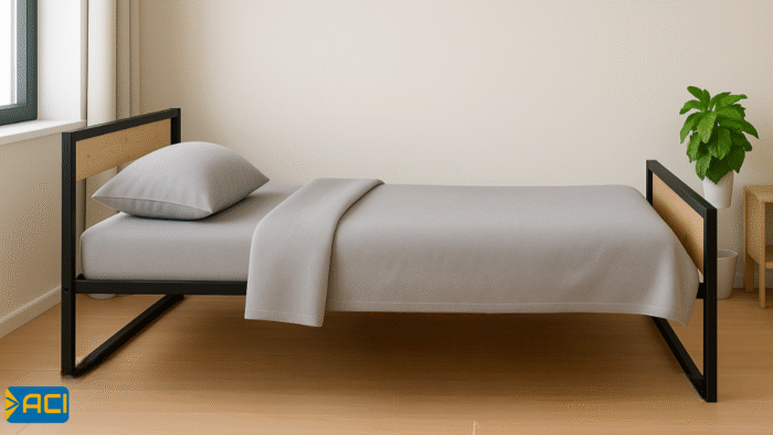 Metal bed 100cm - Image 5