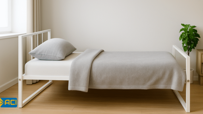 Metal bed 100cm - Image 7