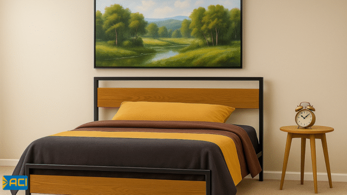 Metal bed 100cm - Image 21