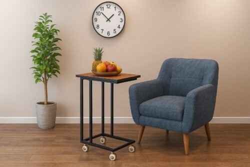 Movable side table 35*50 cm with wheels
